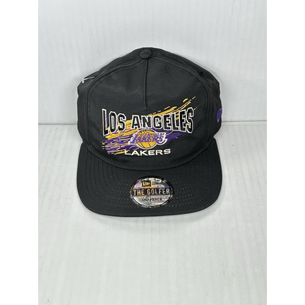 New Era Los Angeles Lakers The Golfer Snapback Adjustable Nylon Hat Cap OSFM